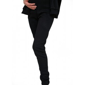 Утеплені лосини з регулюванням і кишенями для вагітних Чорний